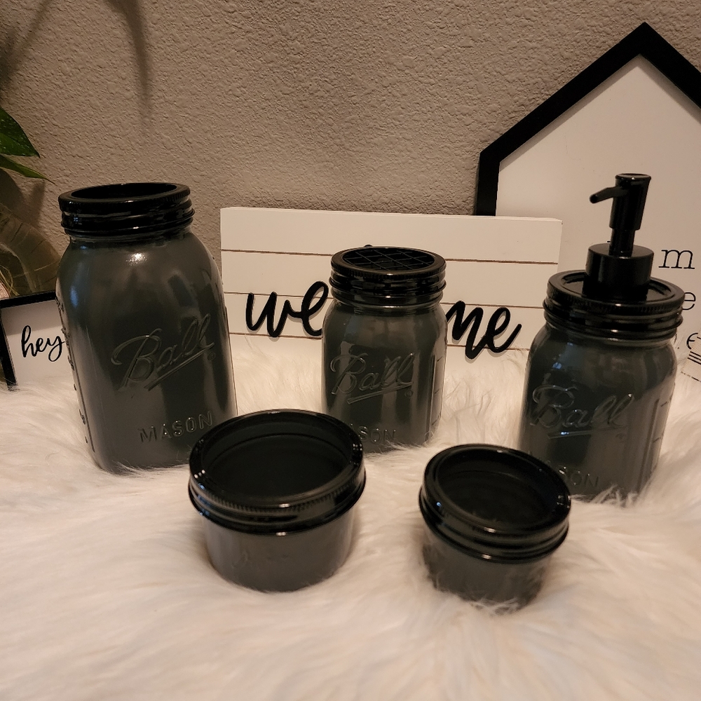 New Bathroom mason jar decor